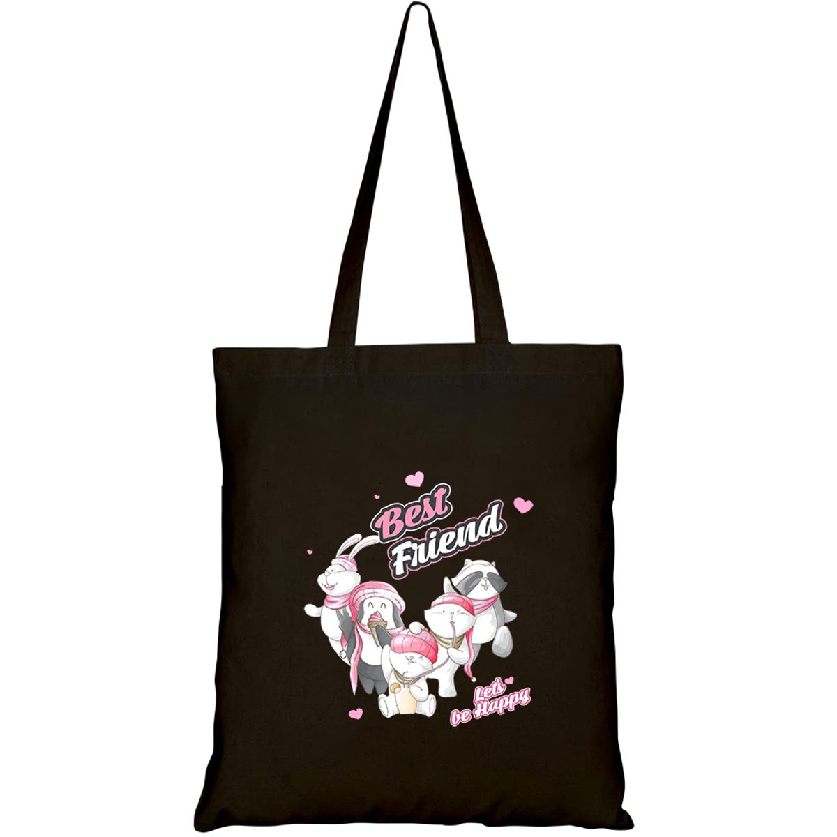 Túi Vải Tote Canvas In Hình Cute Animal Pattern Set HT179 - HTFashion